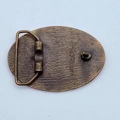 vintage 1970s belt buckle DRILCO oil field SMITH TOOLS BRASS