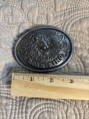 Vintage Union 76 King Of The Road Truckstop Club Lion Belt Buckle Brass