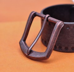 1-1/2&Prime; Antique Copper Heavy Square Single Prong Pin Clip Belt Buckle Replacement