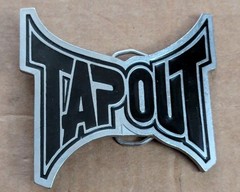 Vintage TAPOUT Tapout Belt Buckle Black MMA Mixed Martial Arts Y2K