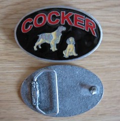 Cocker dog belt buckle (choice colors)