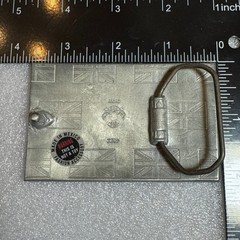 British Flag Belt Buckle Metal Pewter Tone Made Mexico Reissue