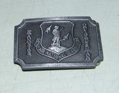 Vintage RARE Kansas Air National Guard Guardsman Belt Buckle Hit Line USA V.G.