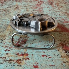 Men’s Vntg Large Mouth BASS Fish Silver-tone Belt Buckle MADE IN U.S.A. Fishing