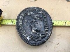 1980 Hesston edition national finals rodeo belt buckle