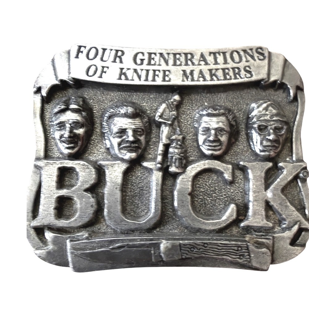 Buck Knives Belt Buckle Four Generations of Knife Makers Smoky Mountain Vintage