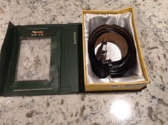 Men&rsquo;s Faux Leather Belt Auto Lock Buckle made by Thailand Crocodile LTD