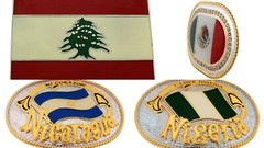 Flag Belt Buckles Men Unisex Metal Silver Gold Women North South America Us New