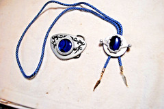 Western Belt Buckle and Bolo Tie Set