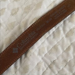 Columbia Vintage Dark Brown Leather Men&rsquo;s Belt with Silver 2&Prime; Buckle Size 38