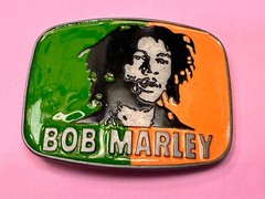 Bob Marley Rasta Multicolor Green Orange One Love Metal Belt Buckle