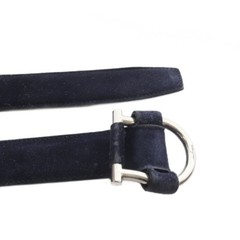 Salvatore Ferragamo Belt Suede Leather Gancini 85 Navy