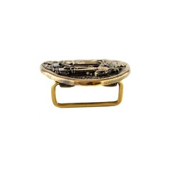 Brass belt buckle Ukrainian Trident, Tryzub, The Great coat of arms of Ukraine.