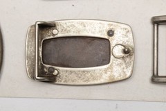Lot of 9 Assorted Belt Buckles 1.5” Silvertone Brass Nickel Leather Crafter