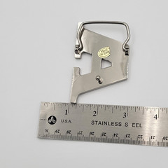 A Initial Brushed Chrome Belt Buckle 3&Prime; x 2&Prime; Up To 1 1/4&Prime; Belt