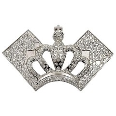 Men Silver Metal Belt Buckle Street Fashion Bling King Crown Ace Cards Gambler