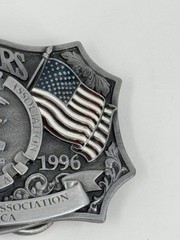 Vintage NRA National Rifle Association Of America Pewter Belt Buckle Made In USA
