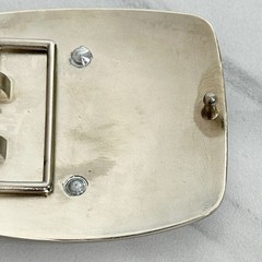 O Letter Initial Monogram Silver Tone Belt Buckle