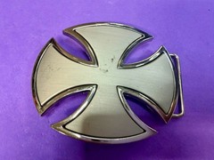 Maltese Celtic Iron Cross Gothic Punk Biker Silver Color Cutout Belt Buckle
