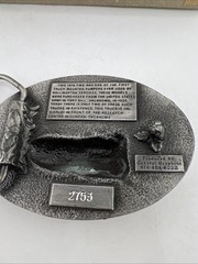 VIintage Halliburton Services Belt Buckle 1916 FWD Truck Pumper 80s New READ!!