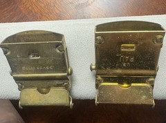 Vintage US Military Brass Web Belt Buckles Lot of 2 Vietnam RAU & Solid Brass