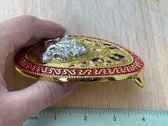 Western Buckle Oval Gold Silver Red Horse Rider Cowboy 2 » Hebillas Vaqueras