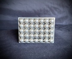 Belt Buckle Industrial Minimalist Sphere Grid Silver 2.75” OOAK Darren McNeese