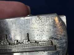 Vtg Naval USS HW Gilmore AS-16 Belt Buckle Fulton-Class Submarine Tender Japan