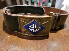 Vintage Rare 1940s 1950s John Marshall Cadet Corps Richmond VA Belt Buckle