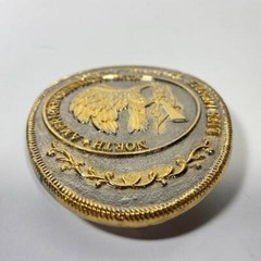 4&Prime; x 2.75&Prime; Vintage North American Hunting Club Life Member Belt Buckle