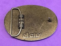 Decatur Illinois IL Leather Transportation Award Belt Buckle by El Cid