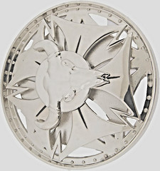 Bull Longhorn Belt Buckle Silver Metal Vintage Spinner Western Cowboy Rodeo OX