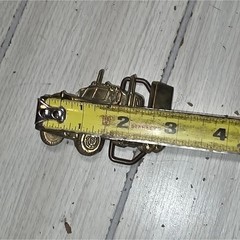 Vtg 1978 Semi Truck Long Nose Baron Belt Buckle Brass 6005 Trucker Western