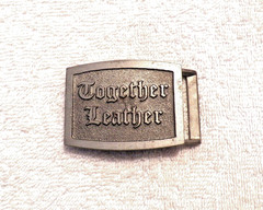 CLASSIC BELT BUCKLE TOGETHER LEATHER TANDY CHARITABLE PEWTER SILVER TONE BB13