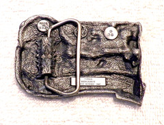 VINTAGE BELT BUCKLE MISSOURI « THE GREAT ESCAPE » 1984 BERGAMOT BRASS WORKS BB12