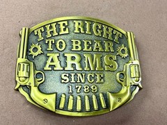 The Right to Bear Arms Since 1789 USA Gun Rights Commemorative Belt Buckle