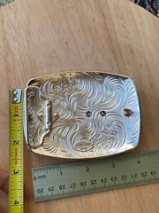 Western Buckle Gold Silver Red Horse Head Buckle Cowboy 2 » Hebillas Vaqueras