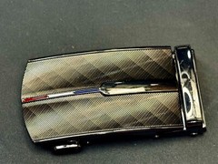 Mens Replacement Dress Style Nos Belt Buckle – Red White Blue Stripe