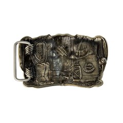 Cowboys Trophy german silver belt buckle, Buffalo Skull, Texas Longhorn Skull