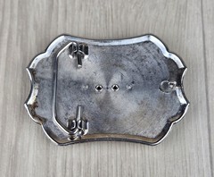 Vtg 1923 Peace Silver Dollar Coin Belt Buckle Engraved Scrollwork Western Cowboy