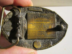 1989 JACK DANIEL&rsquo;S OLD TIME TENNESSEE WHISKEY BELT BUCKLE – HEAVY – GW-26