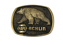 Vintage NAPA Echlin Grizzly Bear Belt Buckle Made in U.S.A.