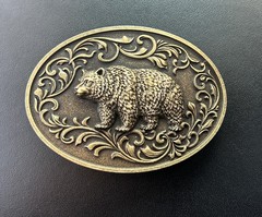 Grizzly Bear Belt Buckle Western Animal Style Yosemite Yellowstone Gift Buckle