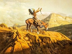 Early Pacifica Belt Buckle The Prayer Of Native American Chief By Frank McCarthy