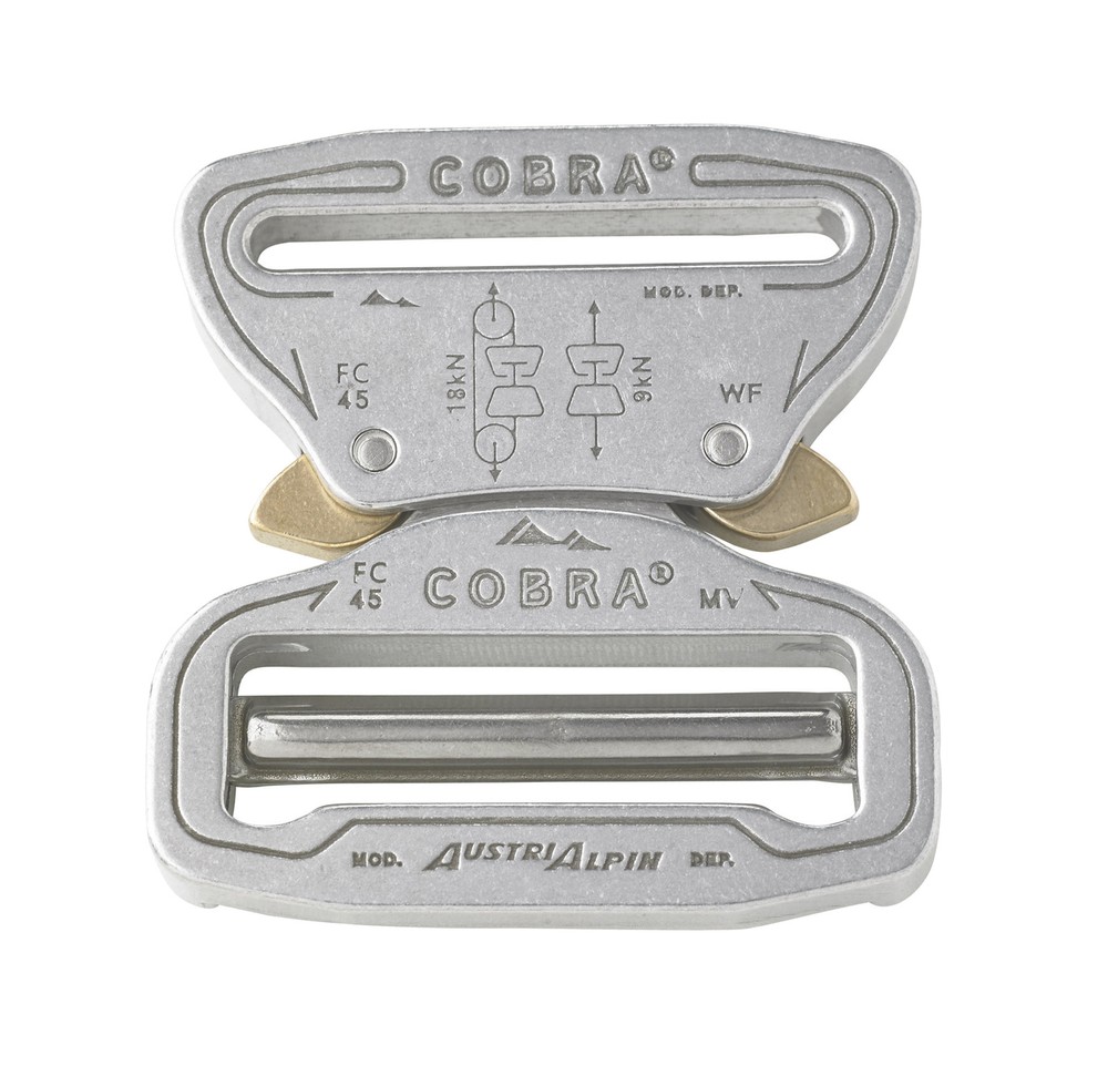 AustriAlpin 45mm 1.75&Prime; Chrome Cobra Buckle -Male Adjustable Female Fixed FY45AVF
