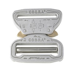 AustriAlpin 45mm 1.75&Prime; Chrome Cobra Buckle -Male Adjustable Female Fixed FY45AVF