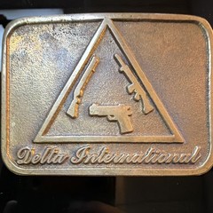 Vintage – Delta International – Belt Buckle 2in Tactical Firearms Collectible