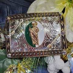 Saint jude San Judas Western belt Buckle Rose Gold Silver Heavy Zinc Alloy