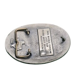 Texas Skeet Shooters Association Belt Buckle Silver 2000