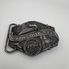 Vintage 1986 Siskiyou New Hampshire State Seal Belt Buckle S-55 Made in USA